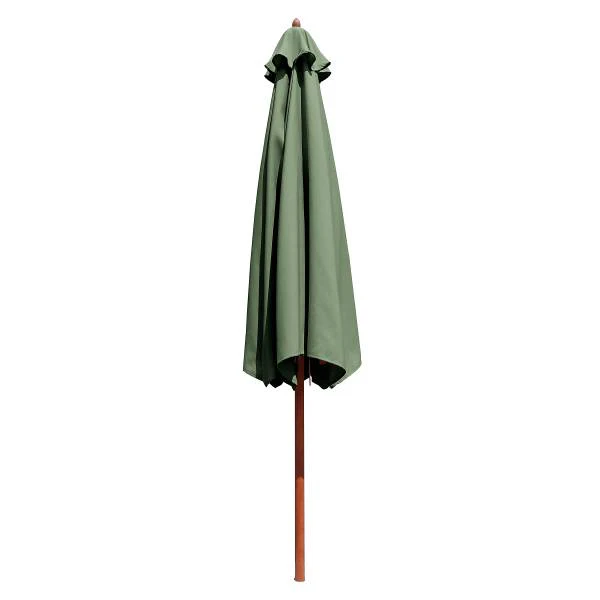 Sonnenschirm Sombrilla - Eukalyptus massiv / Polyester - Salbei - Durchmesser: 300 cm - Image 7