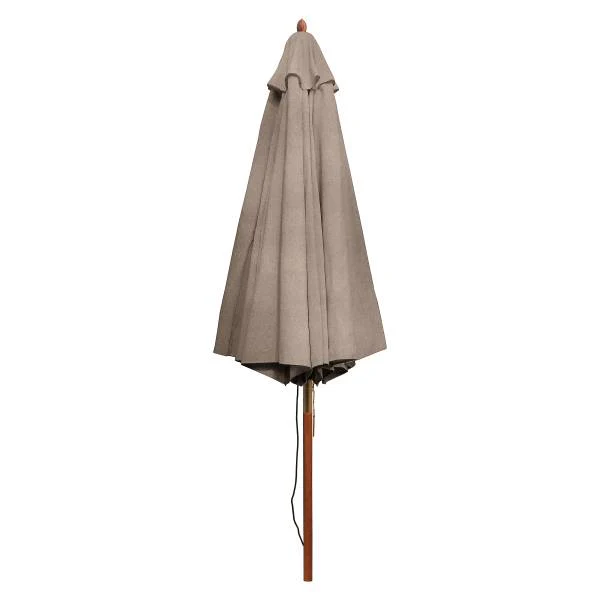 Sonnenschirm Sombrilla - Eukalyptus massiv / Polyester - Taupe - Durchmesser: 200 cm - Image 7
