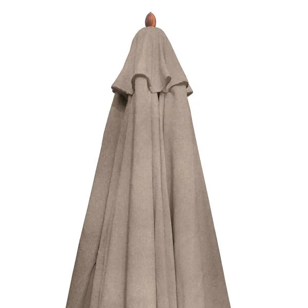 Sonnenschirm Sombrilla - Eukalyptus massiv / Polyester - Taupe - Durchmesser: 200 cm - Image 8