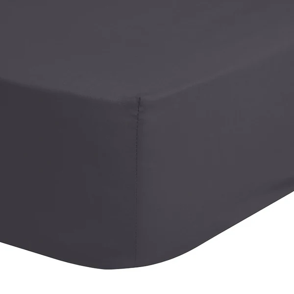 Spannbettlaken Jenny - Baumwolle - Anthrazit - 90 x 200 cm