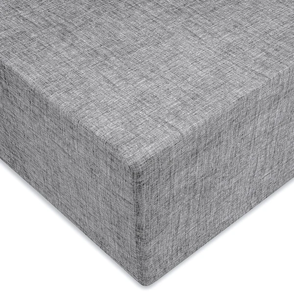 Spannbettlaken Lino - Baumwolle - Dunkelgrau - 90 x 220 cm
