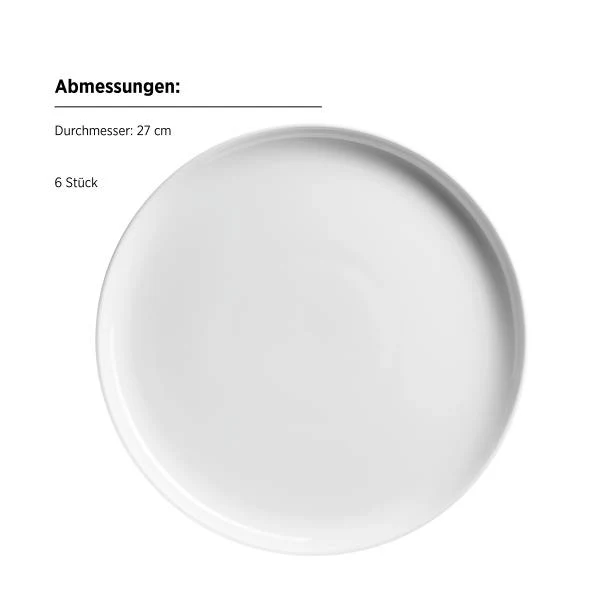 Speiseteller Navina 18-teilig - Porzellan - Weiß - Image 4