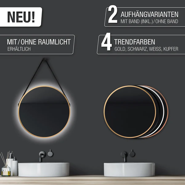 Spiegel Talos I - Aluminium - Gold - Mit Beleuchtung - Image 7