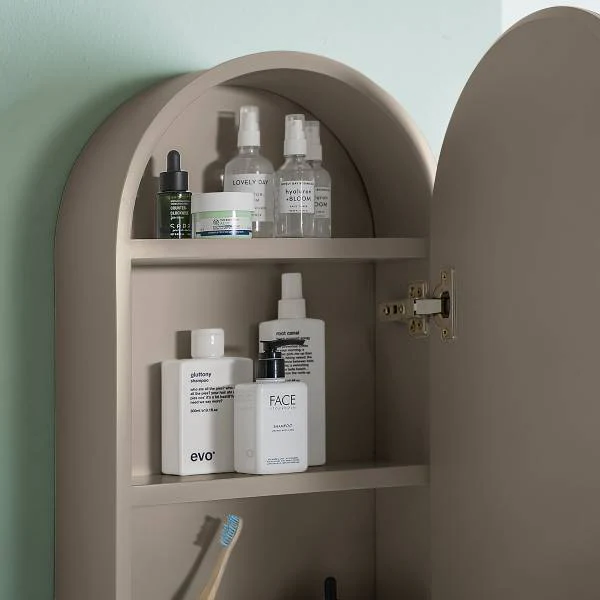 Spiegelschrank LINDHOLM oval - Taupe - Image 12