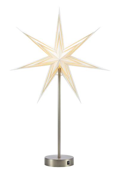Standstern Sarah - Papier - Weiß / Silber - Image 3