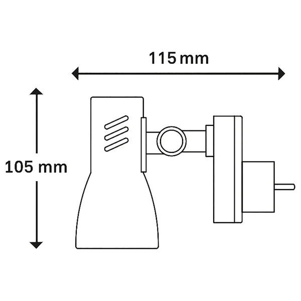 Steckerleuchte Pilo - Polycarbonat / Eisen - 1-flammig - Weiß - Image 2