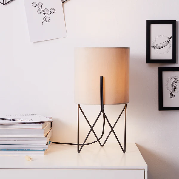 Stehleuchte Atami - Mischgewebe / Stahl - 1-flammig - Beige - Image 2