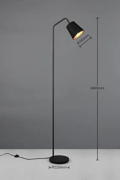 Stehleuchte Buddy - Eisen - Schwarz - 1-flammig - Image 8