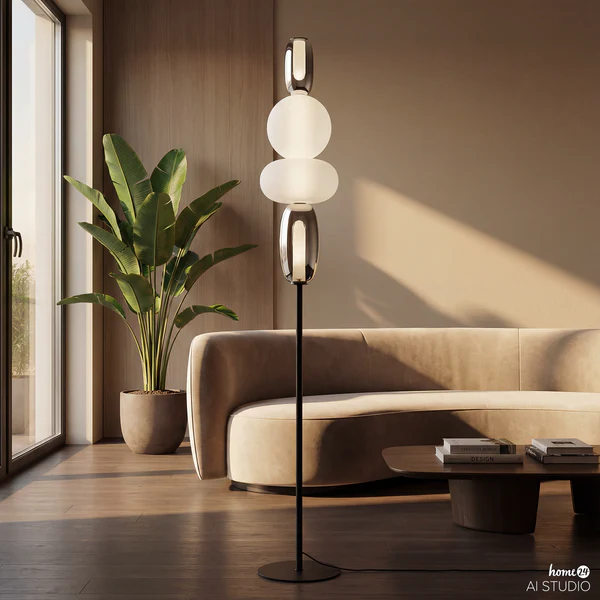 Stehleuchte DREA - Glas / Eisen - Höhe: 130 cm - Image 2