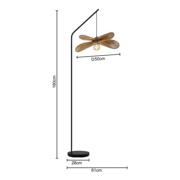 Stehleuchte Fulger - Gusseisen / Papier - Natur - 1-flammig - Image 8