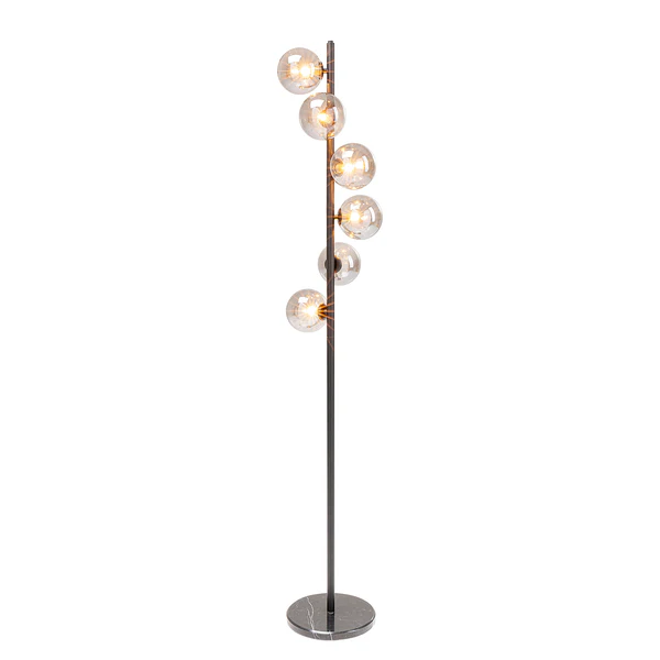 Stehleuchte Scala Balls II - Glas / Stahl - 6-flammig