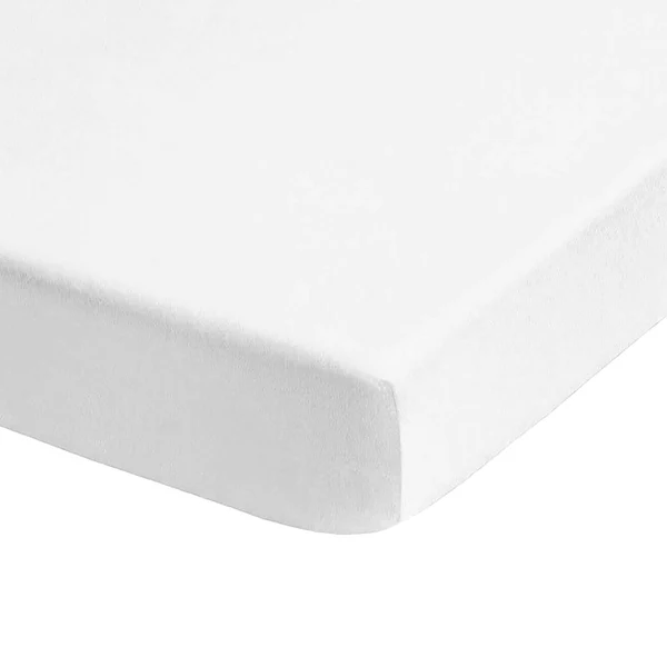 Stretchmolton-Spannbetttuch 0808421 - Baumwolle / Polyester - Weiß - 140 x 200 cm
