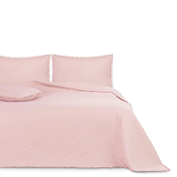 Tagesdecke Ladore - Polyester - Hellrosa - 200 x 220 cm - Image 3