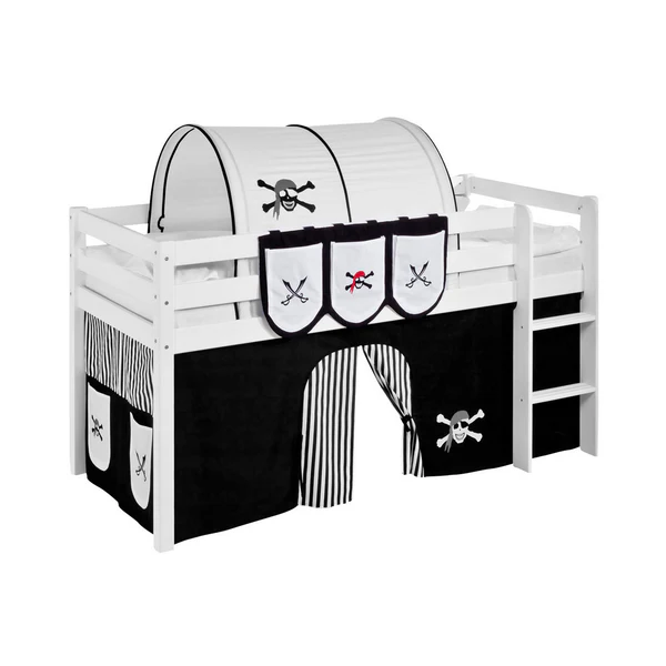 Taschen für Hochbett Spielbett Pirat - Schwarz - Baumwollstoff - 40 x 86 x 1 cm