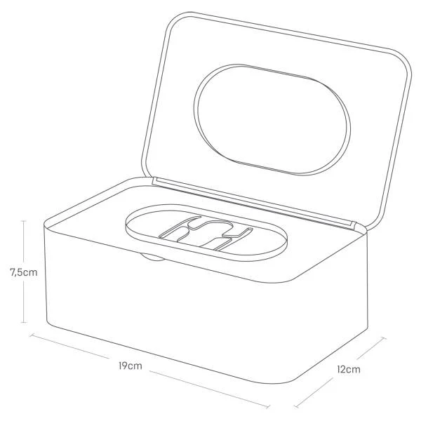 Taschentuchbox Smart - Weiß - Polyethylen - 19 x 8 x 12 cm - Image 7