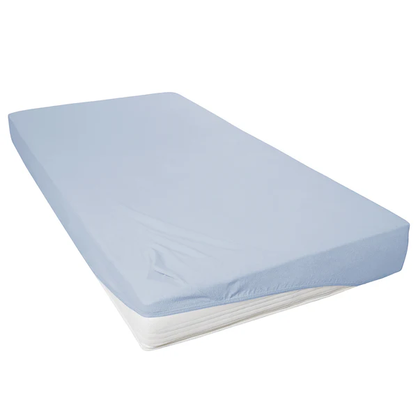 Teddy-Flausch-Spannbetttuch Sotta - Baumwolle / Polyester - Mauve - Skyblau Feinwelle - 100 x 200 cm