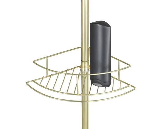 Teleskop-Duscheckregal Dolcedo - Edelstahl - Gold - Gold - Image 7