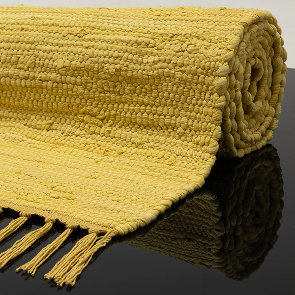 Teppich Happy Cotton - Baumwolle - Gelb - 90 x 160 cm - Image 4