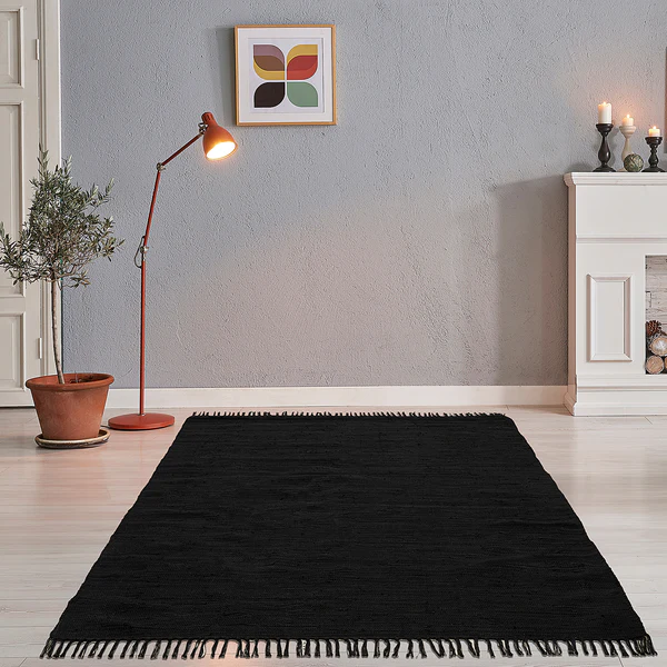 Teppich Happy Cotton - Baumwolle - Schwarz - 70 x 140 cm - Image 2