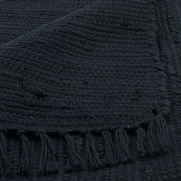 Teppich Happy Cotton - Baumwolle - Schwarz - 70 x 140 cm - Image 3