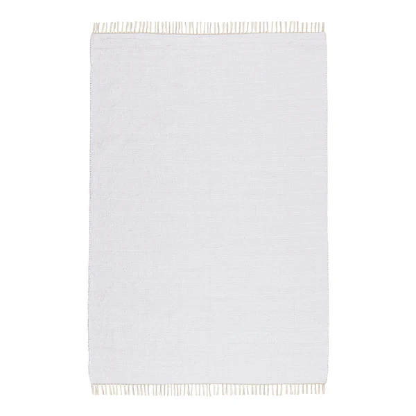 Teppich Happy Cotton - Baumwolle - Weiß - 90 x 160 cm