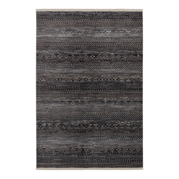 Teppich Mystik I - Webstoff - Dunkelgrau - 70 x 140 cm