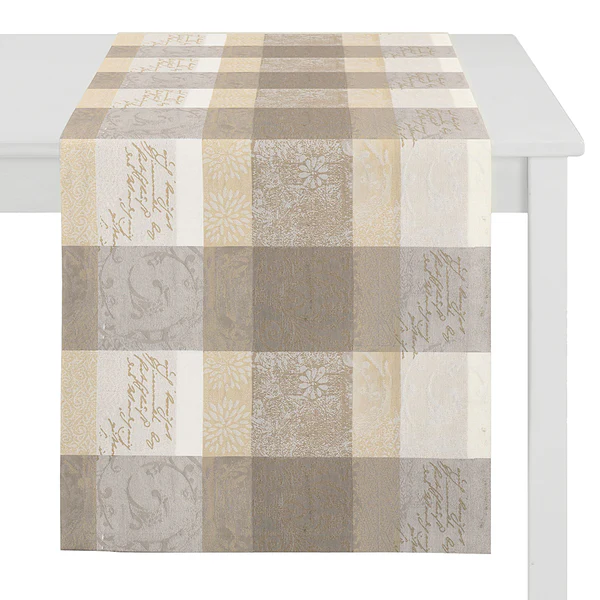 Tischläufer Country Home V - Weiß / Beige