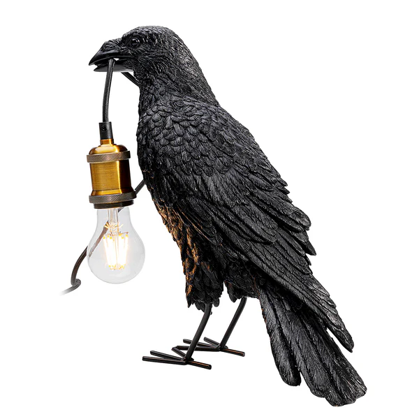 Tischleuchte Animal Crow - Aluminium / Polyresin - Schwarz / Gold - Image 4