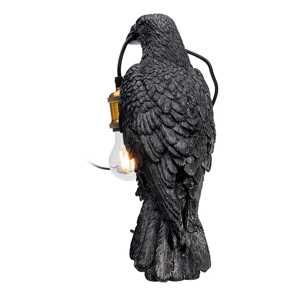 Tischleuchte Animal Crow - Aluminium / Polyresin - Schwarz / Gold - Image 5