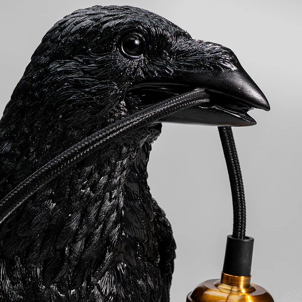 Tischleuchte Animal Crow - Aluminium / Polyresin - Schwarz / Gold - Image 7
