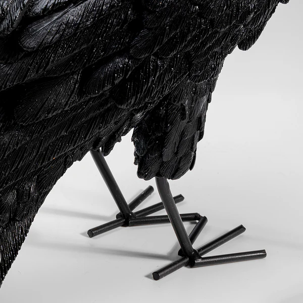 Tischleuchte Animal Crow - Aluminium / Polyresin - Schwarz / Gold - Image 9