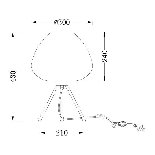 Tischleuchte ARA - Rauchglas / Eisen - 1-flammig - Image 11