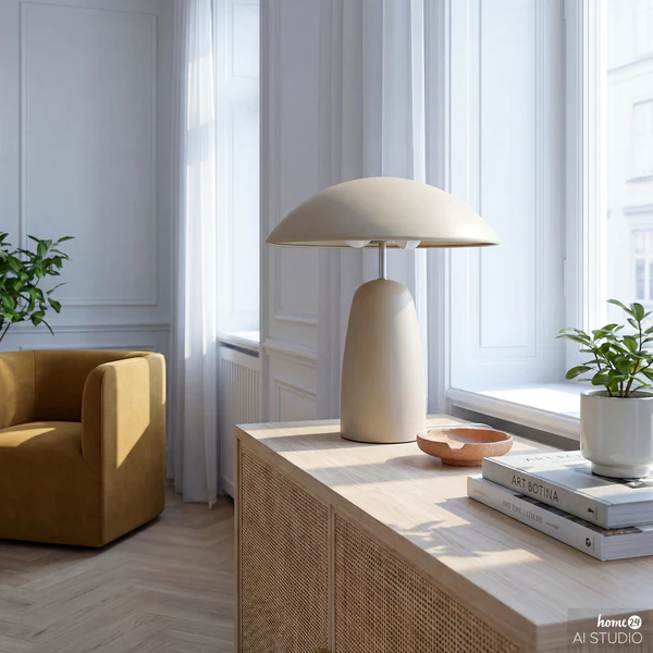 Tischleuchte Belya - Eisen - Beige - Image 2