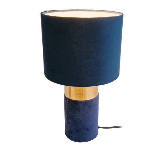 Tischleuchte Bordo - Eisen / Fleece - Blau - Image 5