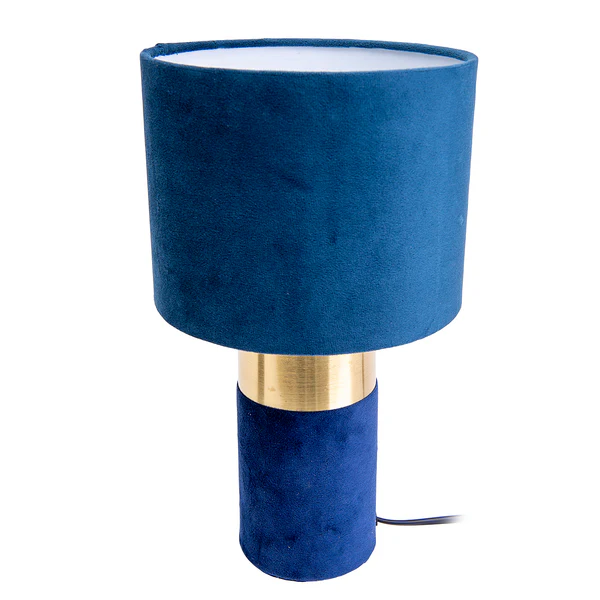 Tischleuchte Bordo - Eisen / Fleece - Blau - Image 6