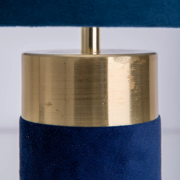 Tischleuchte Bordo - Eisen / Fleece - Blau - Image 7