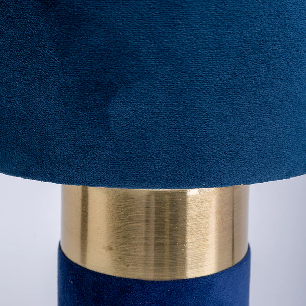 Tischleuchte Bordo - Eisen / Fleece - Blau - Image 8