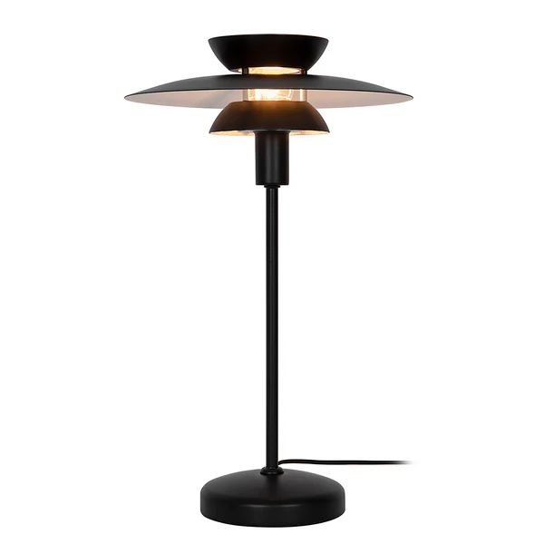 Tischleuchte Carmen - Aluminium - Schwarz - 1-flammig