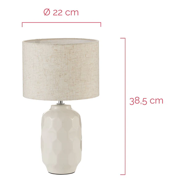 Tischleuchte Charming Sparkle - Keramik - Beige - 1-flammig - Image 8