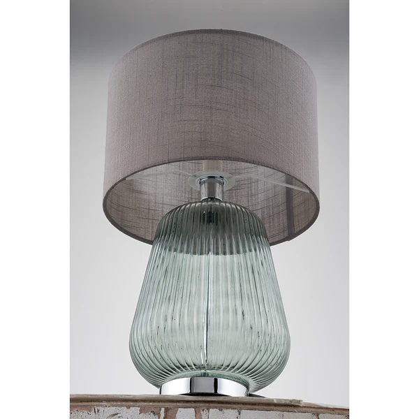 Tischleuchte Covesea - Leinen / Glas - 1-flammig - Grün - Image 4