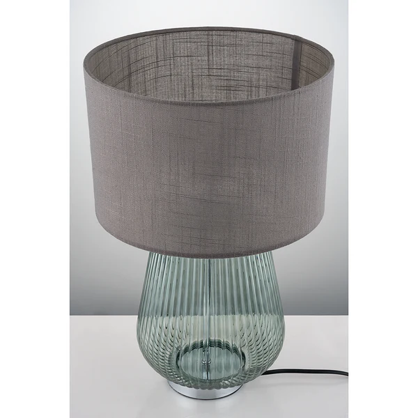 Tischleuchte Covesea - Leinen / Glas - 1-flammig - Grün - Image 5