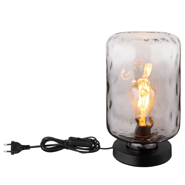 Tischleuchte Darina - Farbglas / Eisen - 1-flammig - Schwarz - Image 5