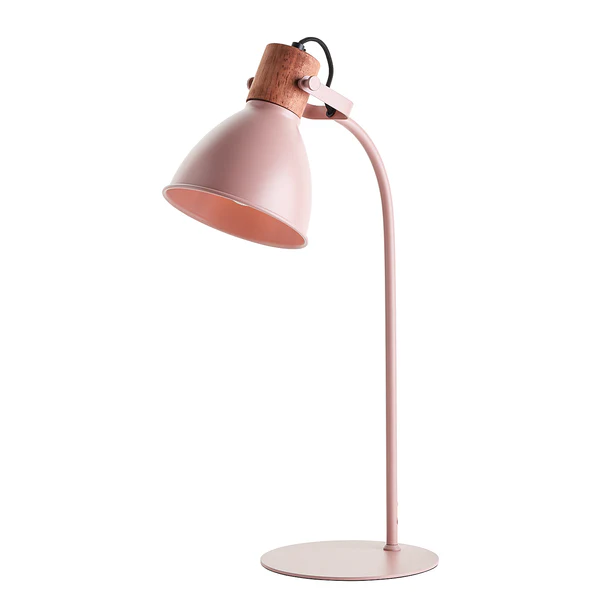 Tischleuchte Erena - Eisen - 1-flammig - Rosa