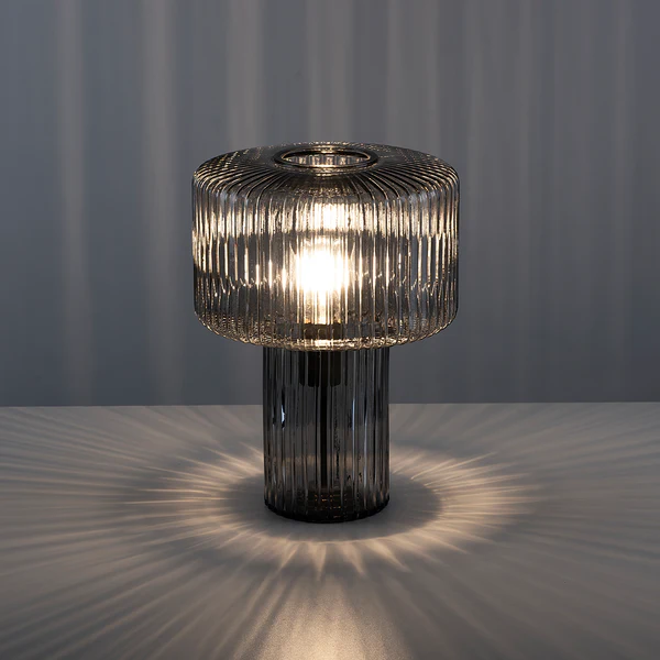 Tischleuchte Fungus - Rauchglas - Grau - 1-flammig - Image 3