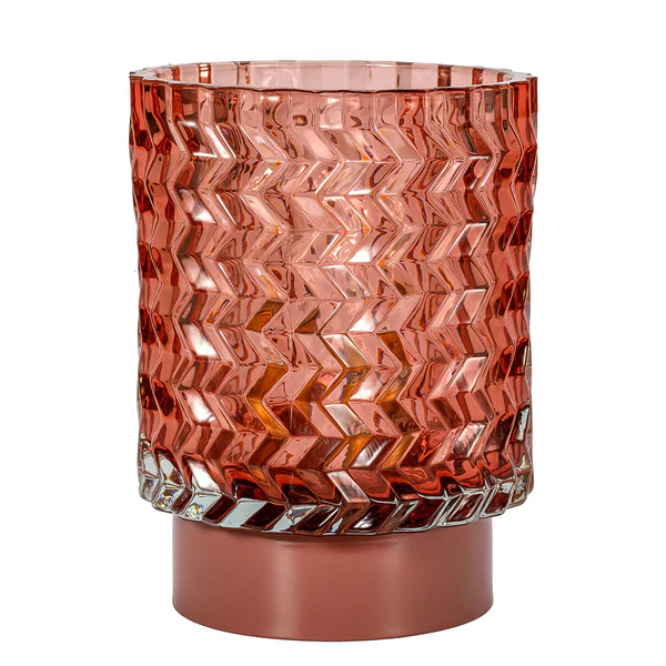 Tischleuchte Glamour Typ C - Aluminium / Farbglas - 1-flammig - Pink - Image 4