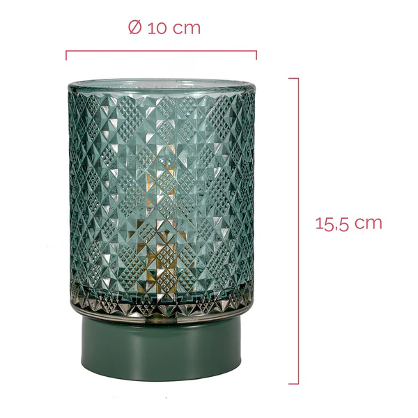 Tischleuchte Glamour Typ C - Aluminium / Farbglas - 1-flammig - Türkis - Image 8