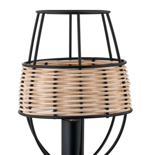Tischleuchte Jerup - Eisen / Rattan - 1-flammig - Image 2