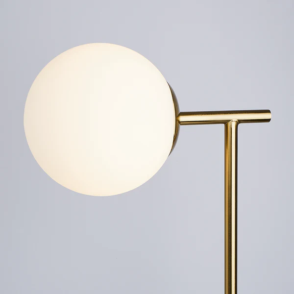 Tischleuchte LUNA - Metall / Glas / Marmor - 1-flammig - Gold / Weiß - Image 4