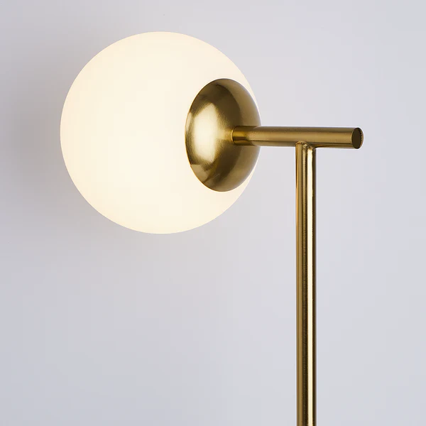 Tischleuchte LUNA - Metall / Glas / Marmor - 1-flammig - Gold / Weiß - Image 5