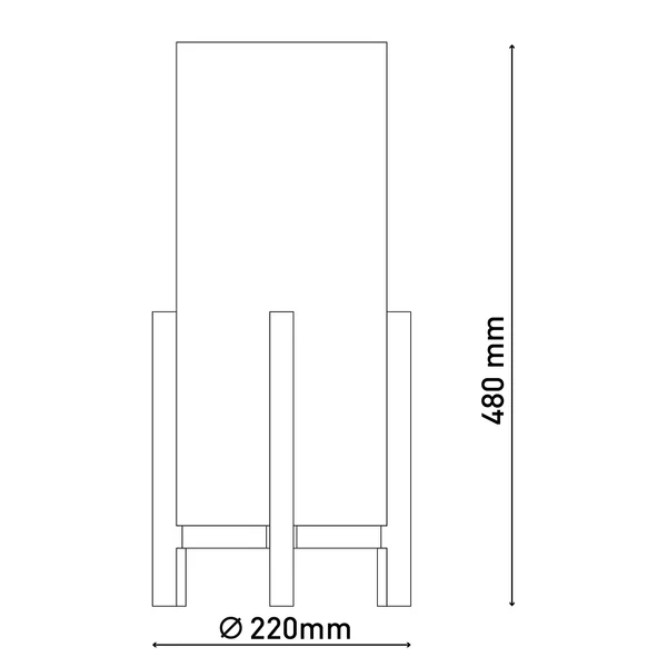 Tischleuchte Madita - Mischgewebe - 1-flammig - Beige - 22 x 48 cm - Image 4